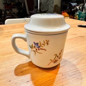 BIA Cordon Bleu The Frieda Collection Floral Tea Infuser Mug with Lid 3pc Set